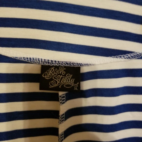 Rock Steady Sophia Blue Striped Top - Picture 3 of 4